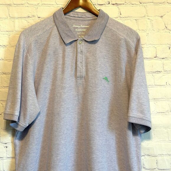Tommy Bahama Mens Size XL Island Zone Polo Shirt Knit Light Blue Supima Cotton - Picture 2 of 8